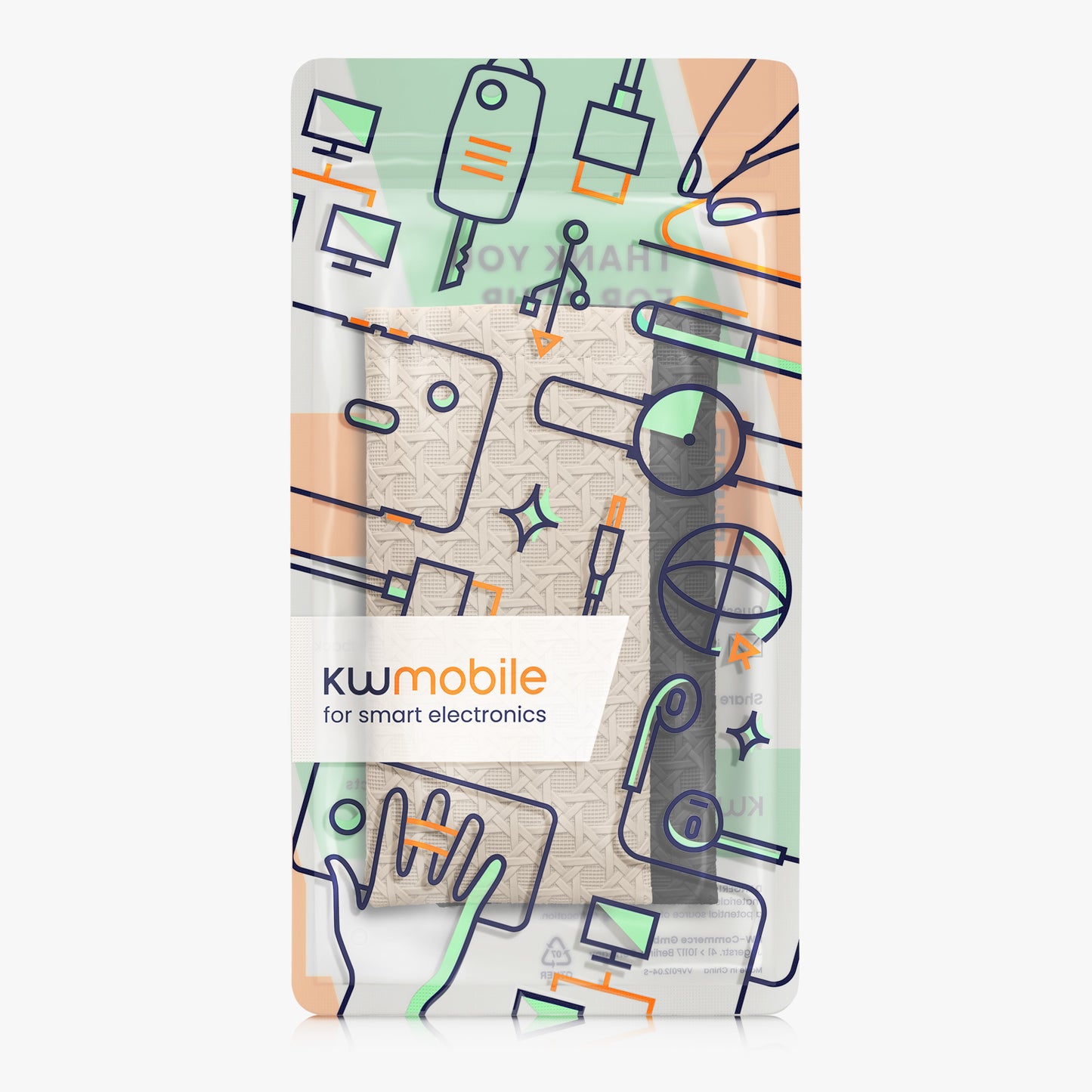 kwmobile 2x Brillenetui weich aus PU-Leder - Sonnenbrillen Etui Set - Brillentasche für Sonnenbrille und Lesebrille - weiche Brillenhülle mit Druckverschluss - Schwarz Beige Schwarz
