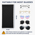 kwmobile 2x Brillenetui weich aus PU-Leder - Sonnenbrillen Etui Set - Brillentasche für Sonnenbrille und Lesebrille - weiche Brillenhülle mit Druckverschluss - Schwarz Beige Schwarz