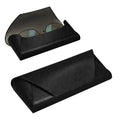 kwmobile Brillenetui Hardcase aus PU Leder - Brillenhülle mit weichem Innenfutter und Magnetverschluss - Brillen Etui für Damen und Herren - Glasses Case - Schwarz Schwarz