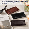 kwmobile Brillenetui Hardcase aus PU Leder - Brillenhülle mit weichem Innenfutter und Magnetverschluss - Brillen Etui für Damen und Herren - Glasses Case - Schwarz Schwarz