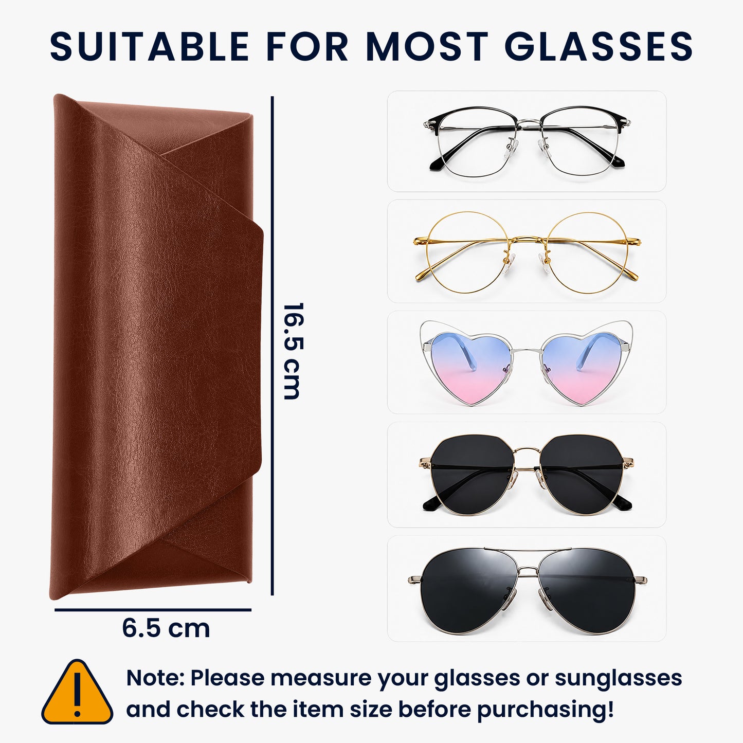 kwmobile Brillenetui Hardcase aus PU Leder - Brillenhülle mit weichem Innenfutter und Magnetverschluss - Brillen Etui für Damen und Herren - Glasses Case - Braun Braun