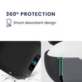 kwmobile Schutzhülle für Anker Soundcore Liberty 5 Pro Hülle - TPU Silikon Case für Kopfhörer Ladecase - stoßfestes Cover mit Karabiner - Schwarz Schwarz