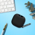 kwmobile Schutzhülle für Anker Soundcore Liberty 5 Pro Hülle - TPU Silikon Case für Kopfhörer Ladecase - stoßfestes Cover mit Karabiner - Schwarz Schwarz