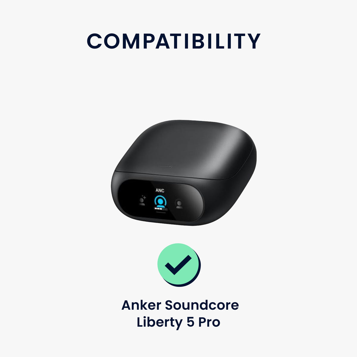 kwmobile Schutzhülle für Anker Soundcore Liberty 5 Pro Hülle - TPU Silikon Case für Kopfhörer Ladecase - stoßfestes Cover mit Karabiner - Dunkelblau Dunkelblau