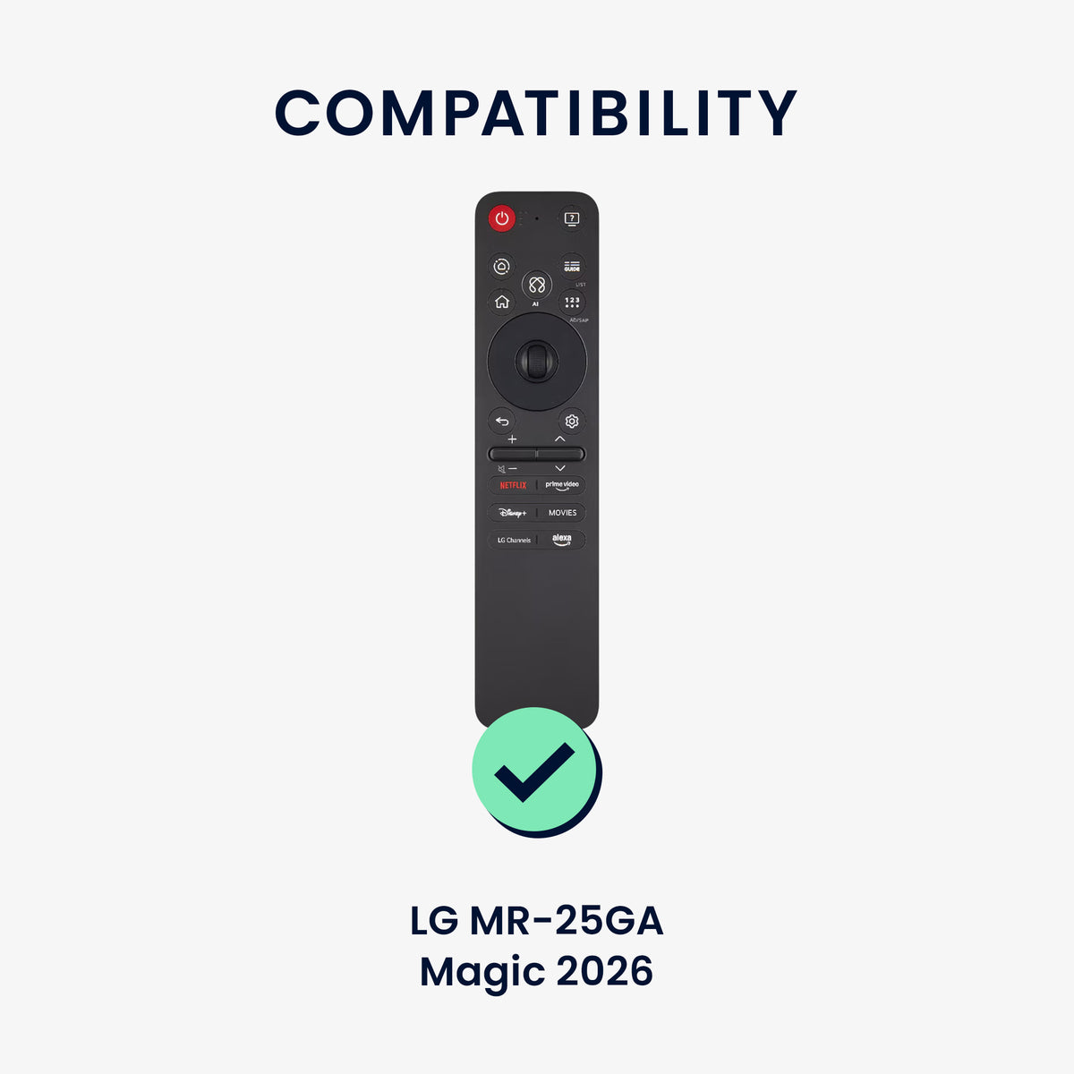kwmobile Hülle Fernbedienung kompatibel mit LG LG MR-25GA Magic 2026 Hülle - Silikon Case für TV Zubehör in Schwarz Schwarz