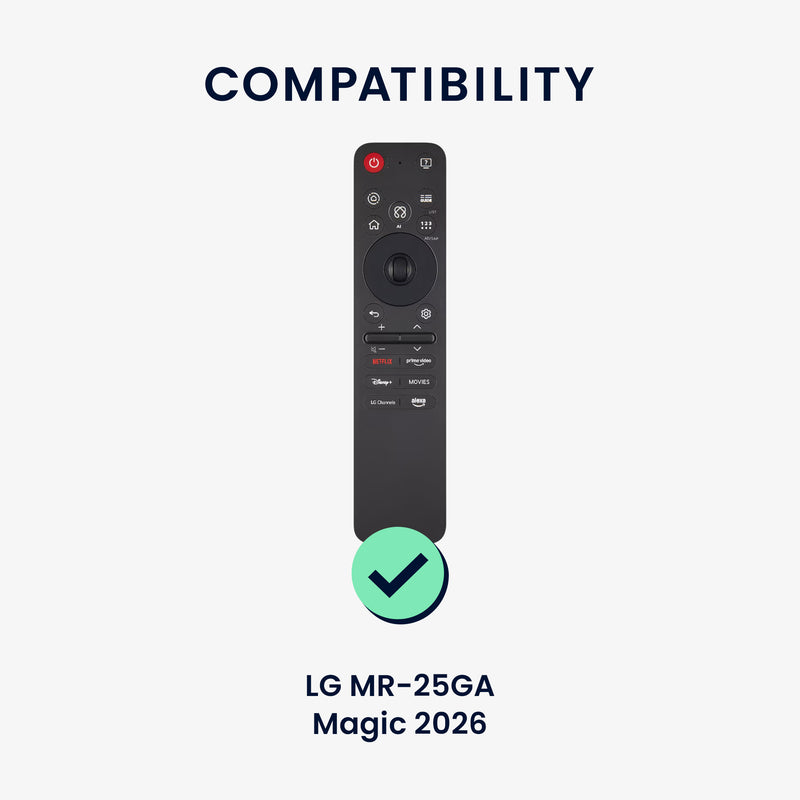 kwmobile Hülle Fernbedienung kompatibel mit LG LG MR-25GA Magic 2026 Hülle - Silikon Case für TV Zubehör in Schwarz Schwarz