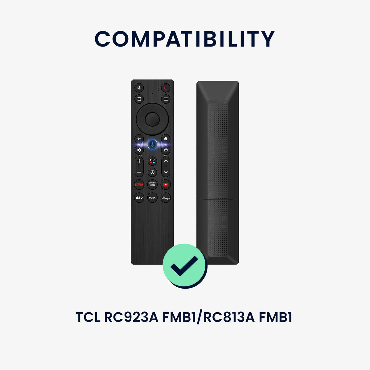 kwmobile Hülle Fernbedienung kompatibel mit TCL TCL RC923A FMB1 / RC813A FMB1 Hülle - Silikon Case für TV Zubehör in Schwarz Schwarz