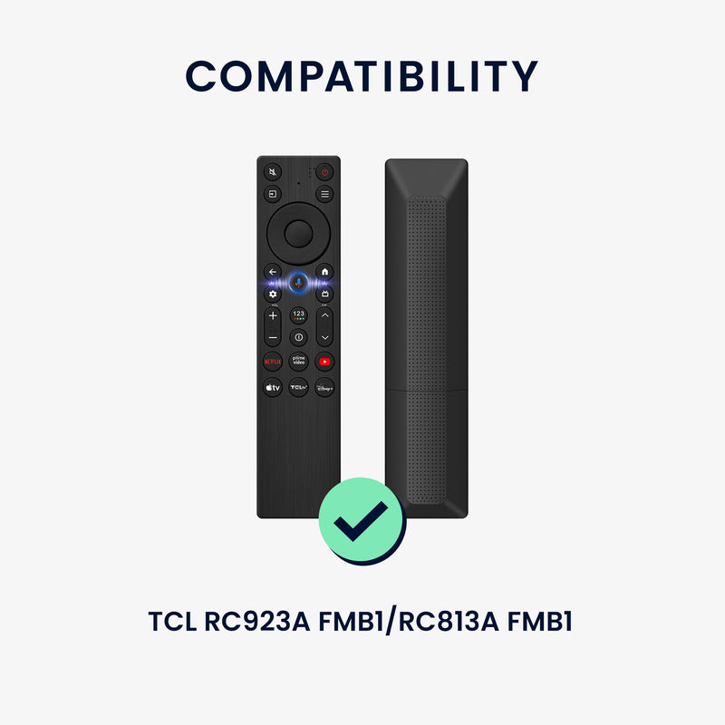 kwmobile Hülle Fernbedienung kompatibel mit TCL TCL RC923A FMB1 / RC813A FMB1 Hülle - Silikon Case für TV Zubehör in Schwarz Schwarz