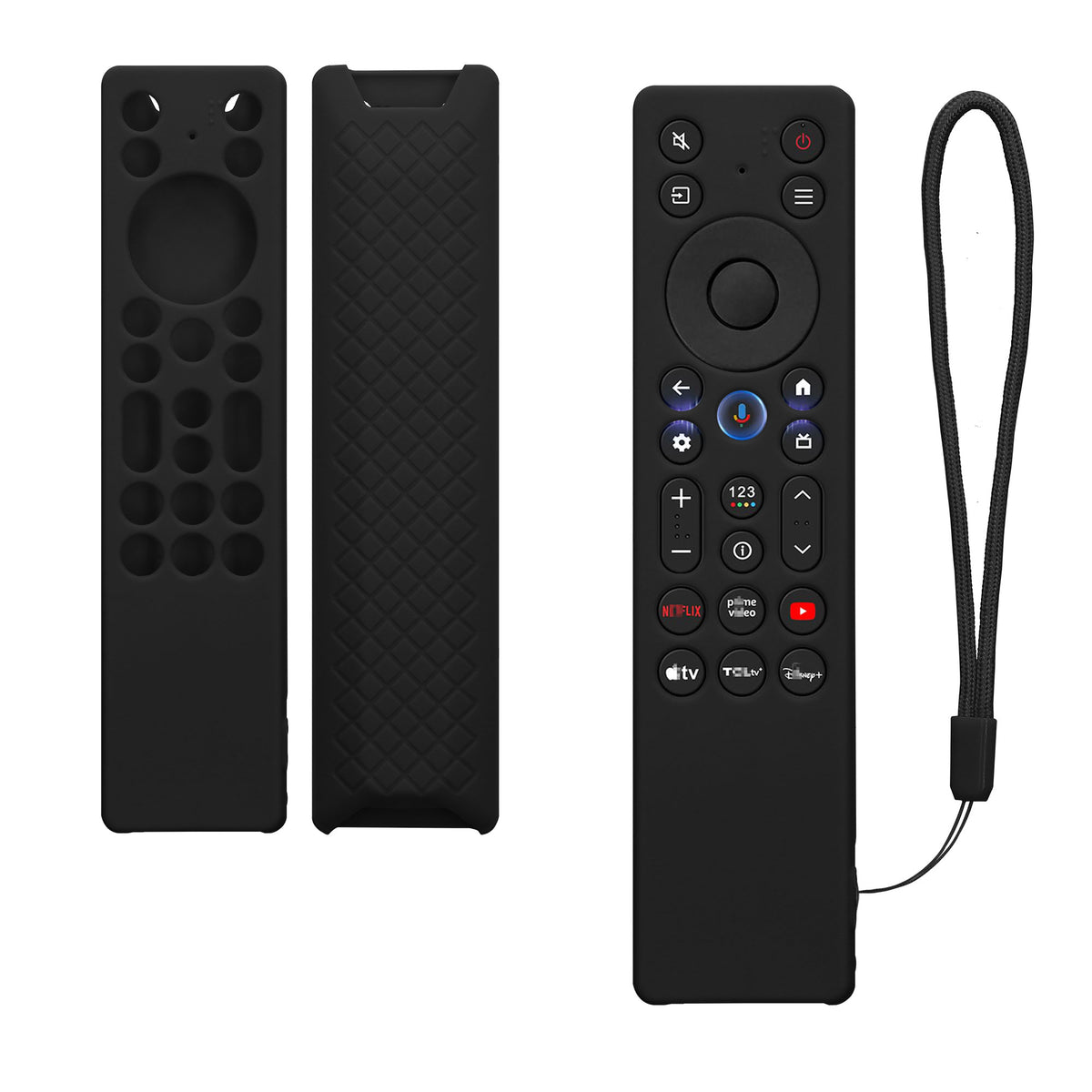 kwmobile Hülle Fernbedienung kompatibel mit TCL TCL RC923A FMB1 / RC813A FMB1 Hülle - Silikon Case für TV Zubehör in Schwarz Schwarz