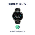kwmobile 2x Uhrenarmband für Amazfit Cheetah 2 Pro Armband - Fitnesstracker Band Set aus TPU Silikon - Ersatzarmband Smartwatch - Schwarz Dunkelblau Schwarz  [dsg01]