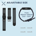 kwmobile 2x Uhrenarmband für Amazfit Cheetah 2 Pro Armband - Fitnesstracker Band Set aus TPU Silikon - Ersatzarmband Smartwatch - Schwarz Dunkelblau Schwarz  [dsg01]