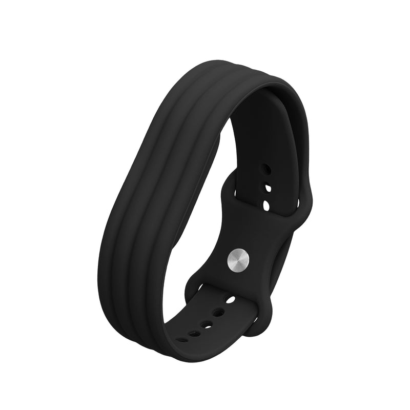 kwmobile Silikon Uhrenarmband für Google Fitbit Air Armband - Ersatzarmband für Fitnesstracker - Wechselarmband Smartwatch - Schwarz Schwarz