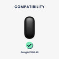 kwmobile Silikon Uhrenarmband für Google Fitbit Air Armband - Ersatzarmband für Fitnesstracker - Wechselarmband Smartwatch - Schwarz Schwarz