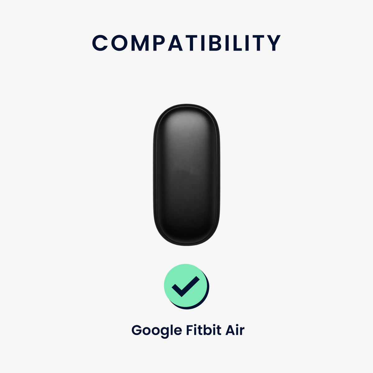 kwmobile Silikon Uhrenarmband für Google Fitbit Air Armband - Ersatzarmband für Fitnesstracker - Wechselarmband Smartwatch - Schwarz Schwarz