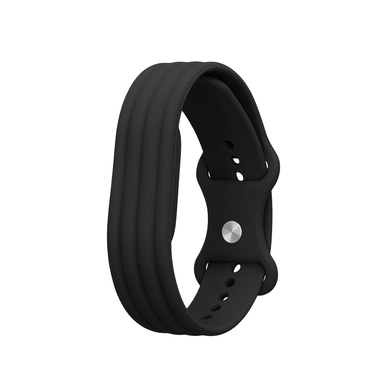 kwmobile Silikon Uhrenarmband für Google Fitbit Air Armband - Ersatzarmband für Fitnesstracker - Wechselarmband Smartwatch - Schwarz Schwarz