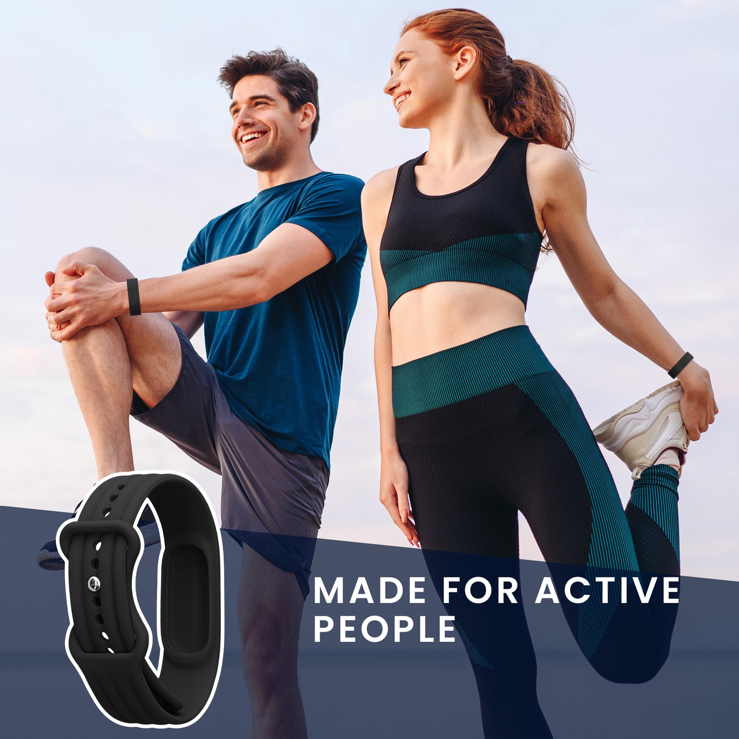 kwmobile Silikon Uhrenarmband für Google Fitbit Air Armband - Ersatzarmband für Fitnesstracker - Wechselarmband Smartwatch - Schwarz Schwarz