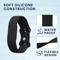 kwmobile Silikon Uhrenarmband für Google Fitbit Air Armband - Ersatzarmband für Fitnesstracker - Wechselarmband Smartwatch - Schwarz Schwarz