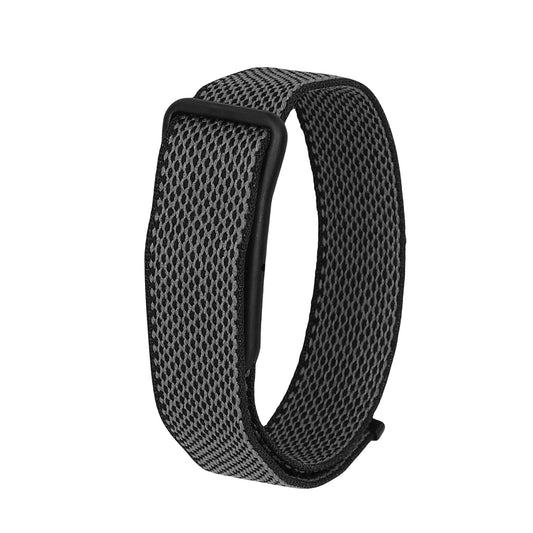kwmobile Armband kompatibel mit Google Fitbit Air - Nylon Fitnesstracker Sportarmband Band in Schwarz - Innenmaße von Schwarz