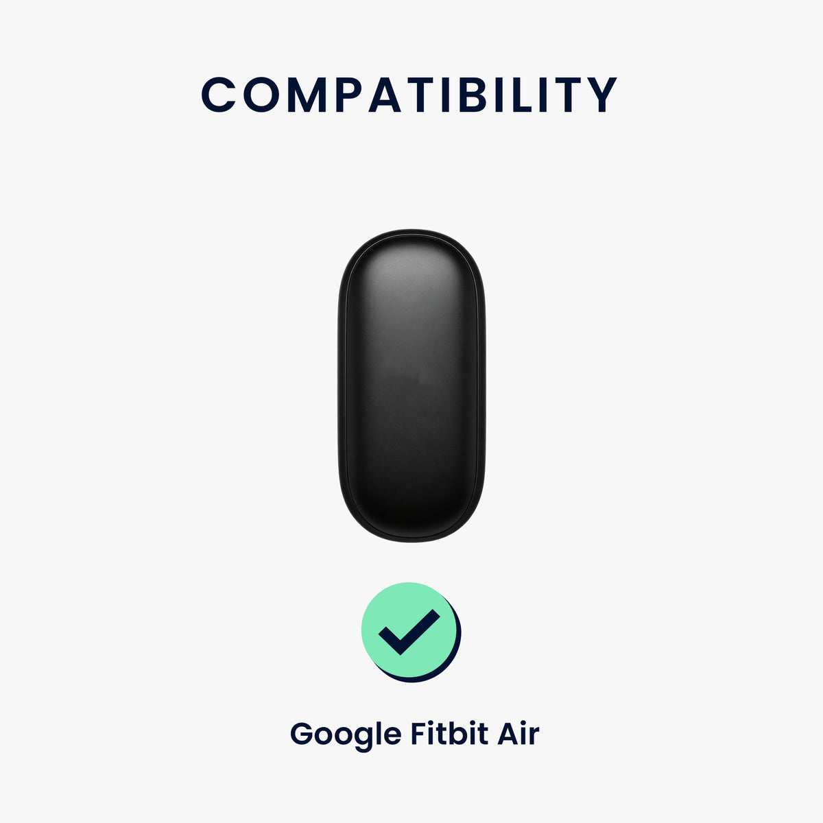 kwmobile Armband kompatibel mit Google Fitbit Air - Nylon Fitnesstracker Sportarmband Band in Schwarz - Innenmaße von Schwarz