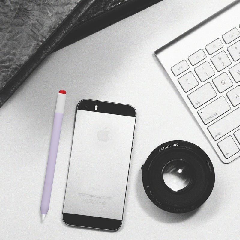 kwmobile Schutzhülle kompatibel mit Apple Pencil Pro / Pencil 2 - Hülle Stift Silikon Case - Schutz Abdeckung Ladeanschluss - Grape Grape