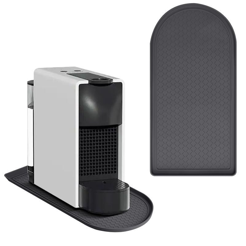kwmobile Silikon Kaffeematte für Nespresso Krups Essenza Mini/DeLonghi/Ninja/Gevi/Keurig – Silikon-Unterlage für Kaffeemaschine und Siebträger – Barista Matte – Grau Grau