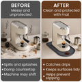 kwmobile Silikon Kaffeematte für Nespresso Krups Essenza Mini/DeLonghi/Ninja/Gevi/Keurig – Silikon-Unterlage für Kaffeemaschine und Siebträger – Barista Matte – Grau Grau