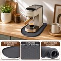 kwmobile Silikon Kaffeematte für Nespresso Krups Essenza Mini/DeLonghi/Ninja/Gevi/Keurig – Silikon-Unterlage für Kaffeemaschine und Siebträger – Barista Matte – Grau Grau