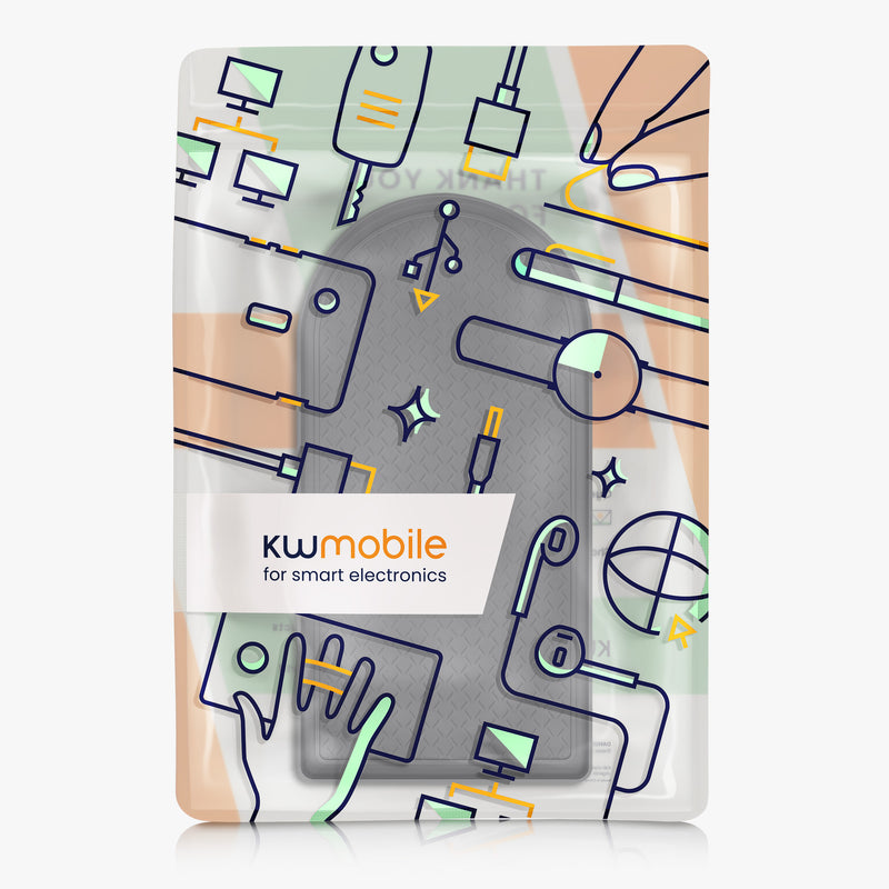 kwmobile Silikon Kaffeematte für Nespresso Krups Essenza Mini/DeLonghi/Ninja/Gevi/Keurig – Silikon-Unterlage für Kaffeemaschine und Siebträger – Barista Matte – Grau Grau