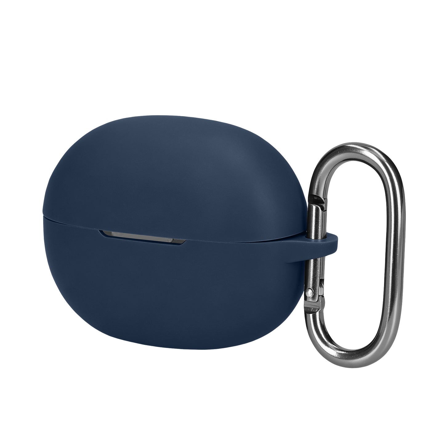kwmobile Schutzhülle für Shokz OpenDots Air E210 Hülle - TPU Silikon Case für Kopfhörer Ladecase - stoßfestes Cover mit Karabiner - Dunkelblau Dunkelblau