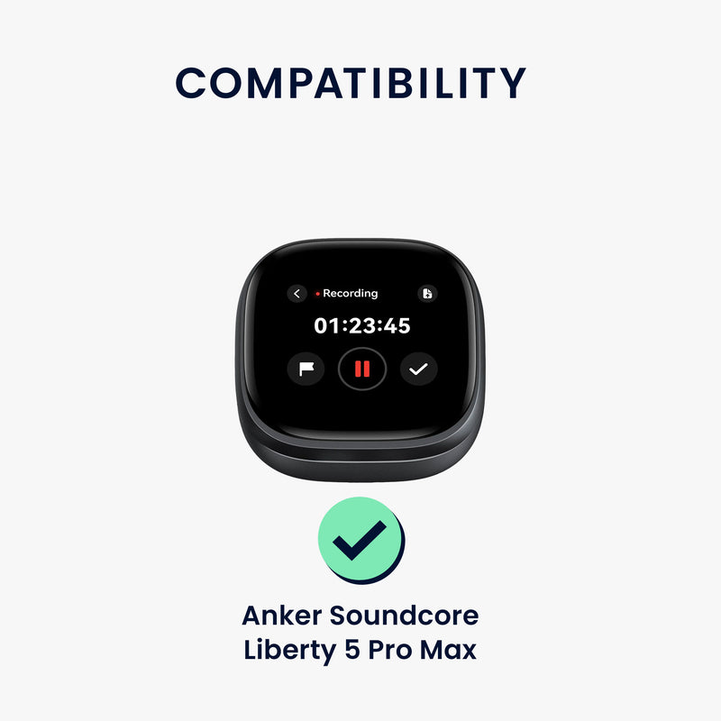 kwmobile 3x transparente Schutzfolie kompatibel mit Anker Soundcore Liberty 5 Pro Max Screen Folie - klare TPU Folie für Kopfhörer Display Transparent
