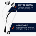 kwmobile Silikon Halteband für Sony WF-1000XM6 Halterung Jogging - in-Ear Headphones Band Strap - Kopfhörer Zubehör - Weiß Schwarz Weiß