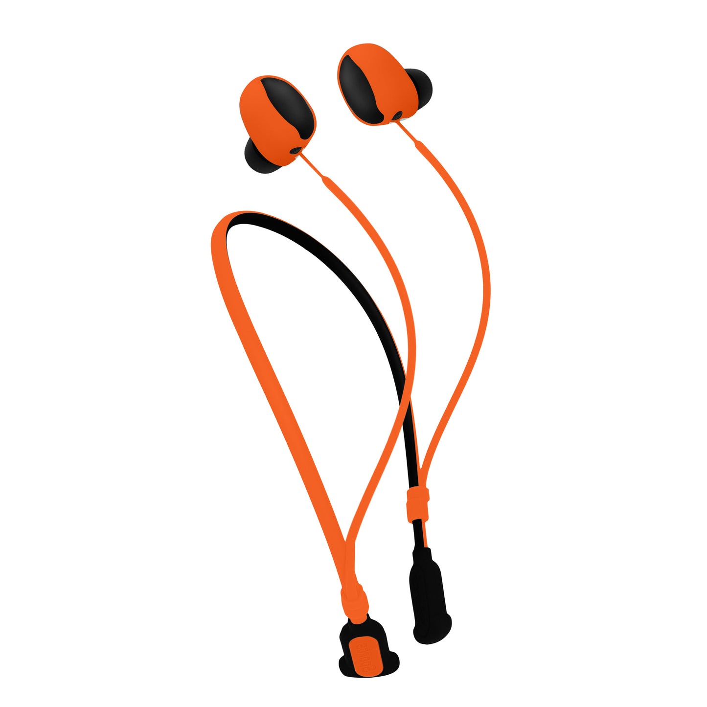 kwmobile Silikon Halteband für Sony WF-1000XM6 Halterung Jogging - in-Ear Headphones Band Strap - Kopfhörer Zubehör - Schwarz Orange Schwarz