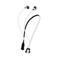 kwmobile Silikon Halteband für Samsung Galaxy Buds 4 / Galaxy Buds 4 Pro Halterung Jogging - in-Ear Headphones Band Strap - Kopfhörer Zubehör - Weiß Schwarz Weiß