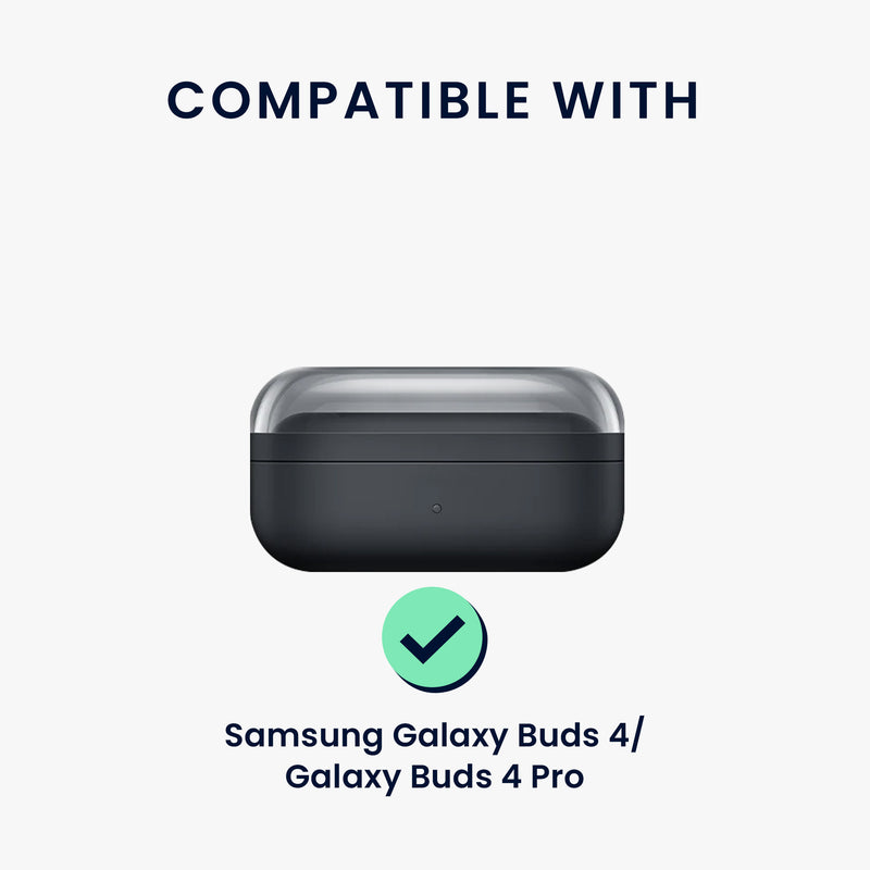 kwmobile Silikon Halteband für Samsung Galaxy Buds 4 / Galaxy Buds 4 Pro Halterung Jogging - in-Ear Headphones Band Strap - Kopfhörer Zubehör - Weiß Schwarz Weiß