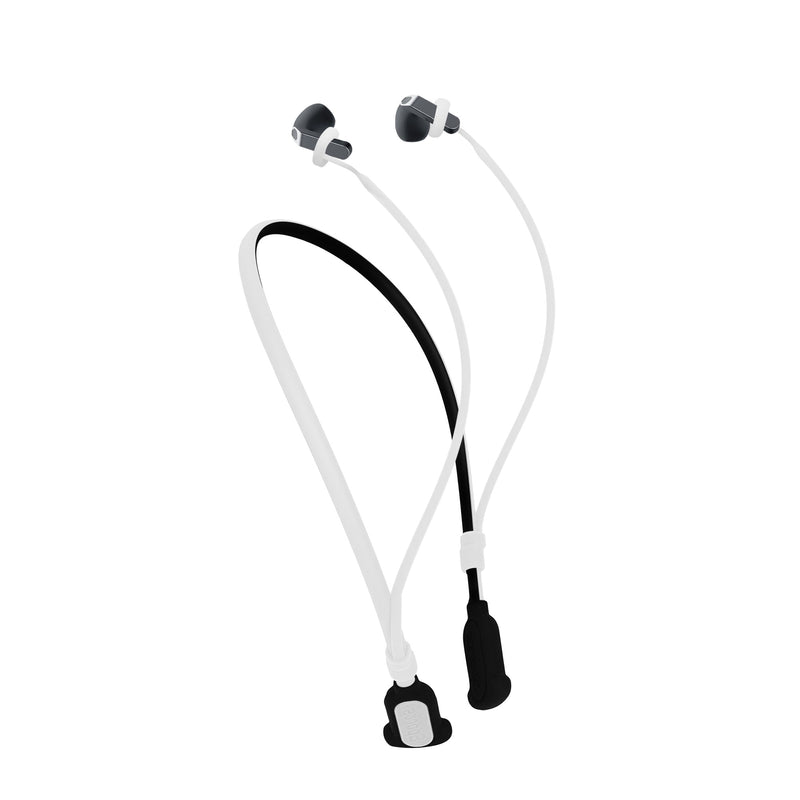 kwmobile Silikon Halteband für Samsung Galaxy Buds 4 / Galaxy Buds 4 Pro Halterung Jogging - in-Ear Headphones Band Strap - Kopfhörer Zubehör - Weiß Schwarz Weiß