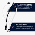 kwmobile Silikon Halteband für Samsung Galaxy Buds 4 / Galaxy Buds 4 Pro Halterung Jogging - in-Ear Headphones Band Strap - Kopfhörer Zubehör - Weiß Schwarz Weiß