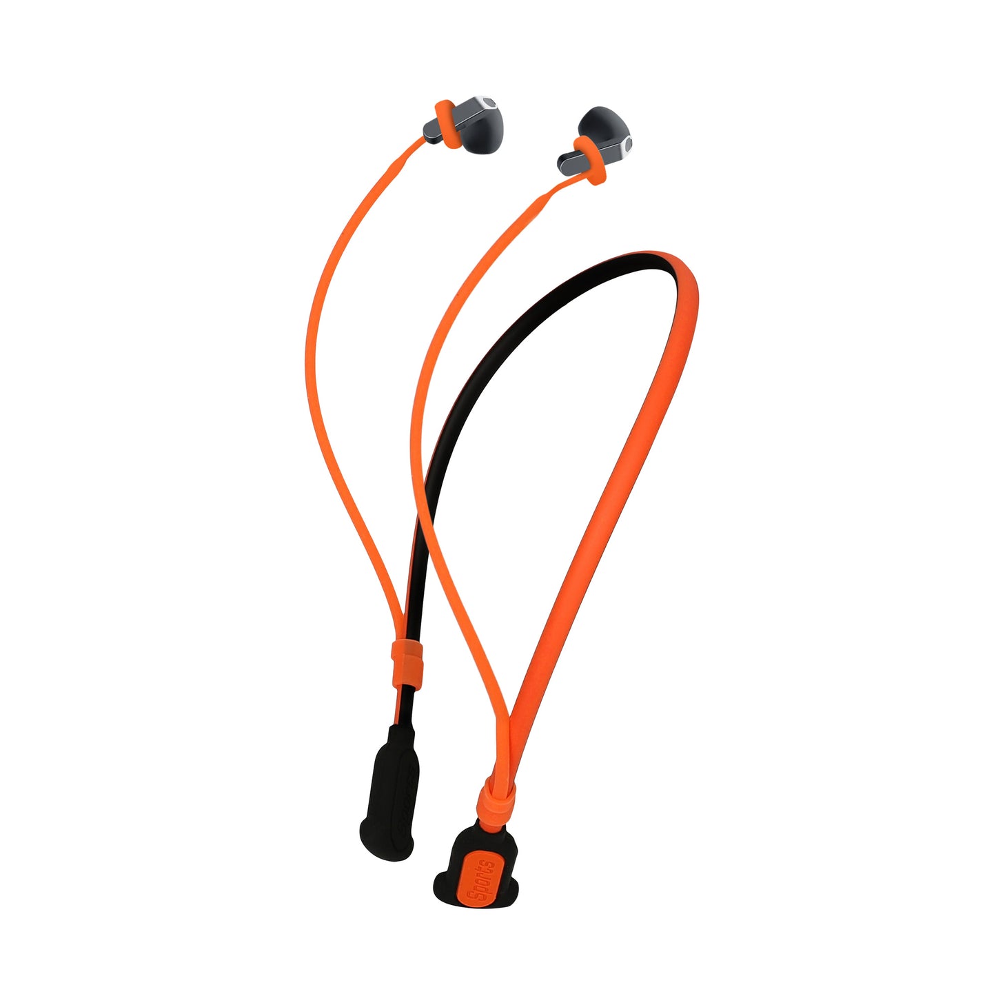 kwmobile Silikon Halteband für Samsung Galaxy Buds 4 / Galaxy Buds 4 Pro Halterung Jogging - in-Ear Headphones Band Strap - Kopfhörer Zubehör - Schwarz Orange Schwarz