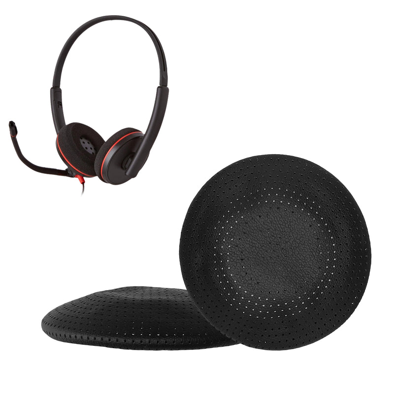 kwmobile 2x Ohr Polster für Plantronics Blackwire C3220 C3320 C310 C320 C3200 Ohrpolster - Ersatz Ohrpolster - Kopfhörer Ersatzteile - Kopfhörer Ersatzpolster für Over Ear Headphones Schwarz