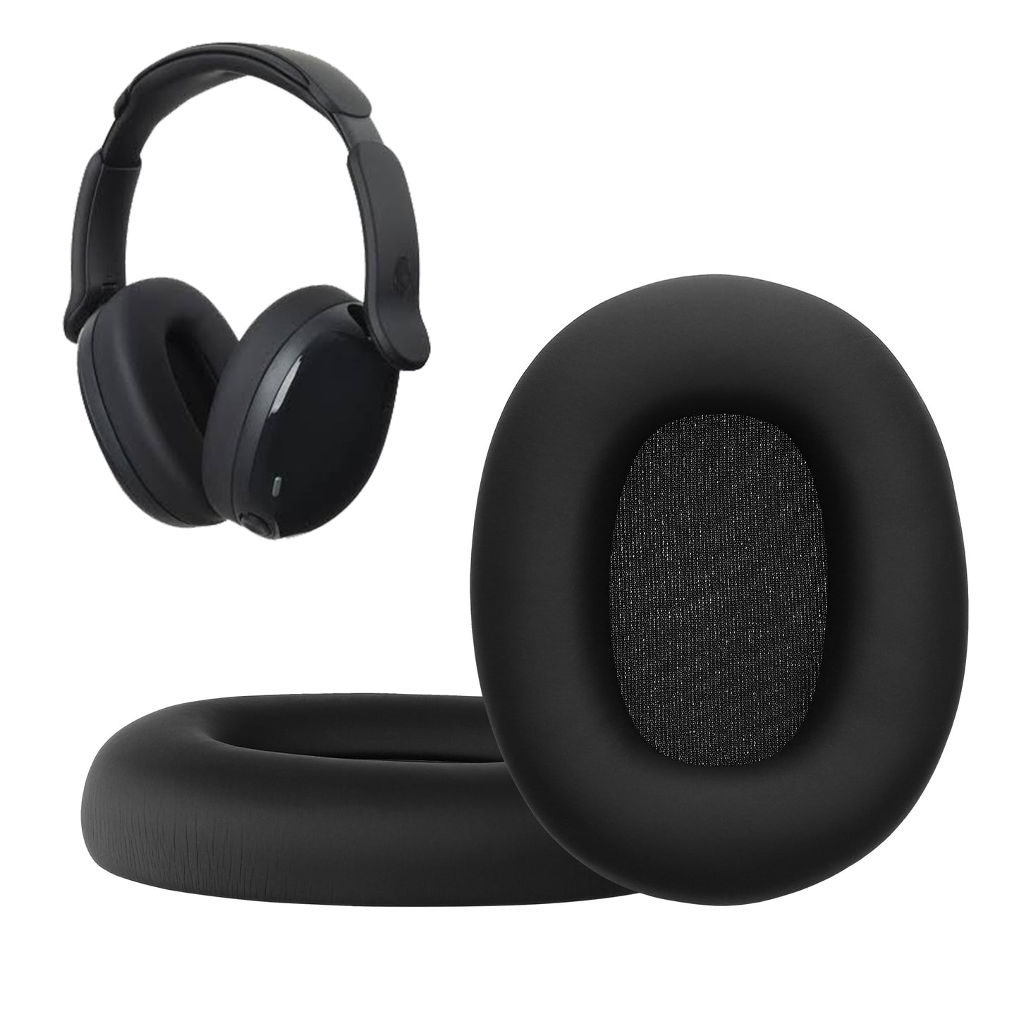kwmobile 2x Ohr Polster für Skullcandy Hesh 540 / Hesh 360 Ohrpolster - Ersatz Ohrpolster - Kopfhörer Ersatzteile - Kopfhörer Ersatzpolster für Over Ear Headphones Schwarz