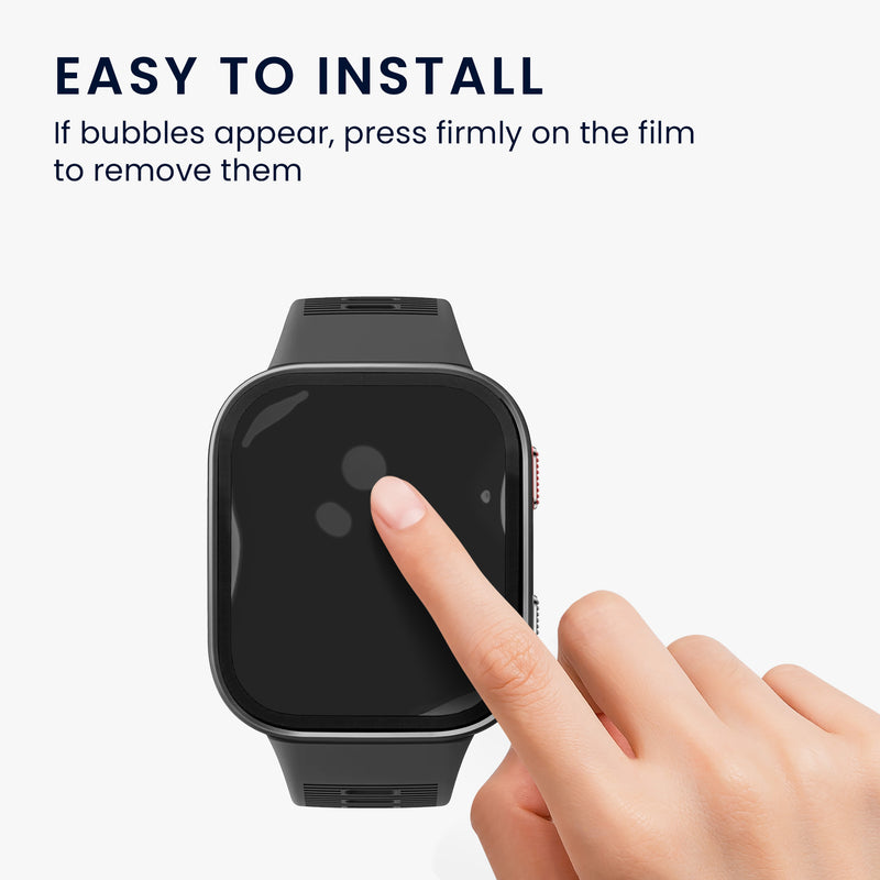 kwmobile 2x Transparente Displayschutzfolie kompatibel mit Amazfit Bip Max 50mm Folie - Schutzfolie für Fitness Tracker - robuster Displayschutz Transparent