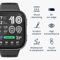 kwmobile 2x Transparente Displayschutzfolie kompatibel mit Amazfit Bip Max 50mm Folie - Schutzfolie für Fitness Tracker - robuster Displayschutz Transparent