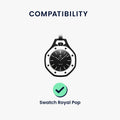 kwmobile Echtglas Displayschutz Swatch Royal Pop