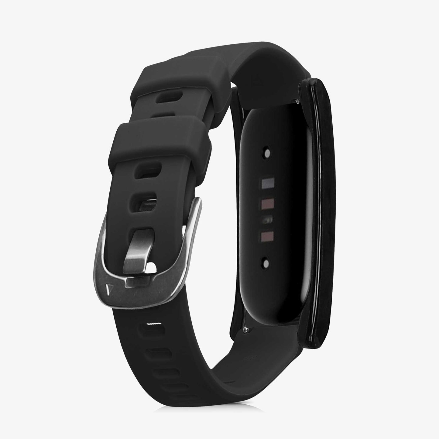 kwmobile 2x Hülle kompatibel mit Google Fitbit Air - Fitnesstracker Case Set Schwarz Silber - ohne Tracker Schwarz