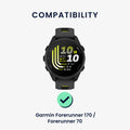 kwmobile Silikon Uhrenarmband für Garmin Forerunner 170 / Forerunner 70 Armband - Ersatzarmband für Fitnesstracker - Wechselarmband Smartwatch - Schwarz Rot Schwarz