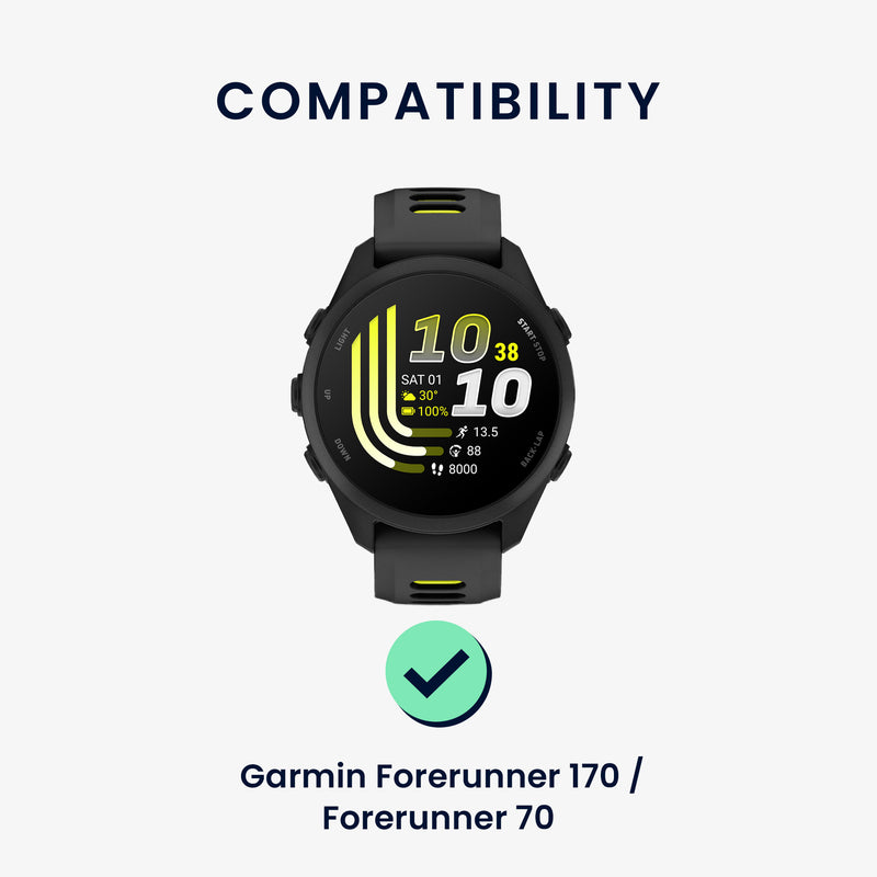 kwmobile Silikon Uhrenarmband für Garmin Forerunner 170 / Forerunner 70 Armband - Ersatzarmband für Fitnesstracker - Wechselarmband Smartwatch - Schwarz Rot Schwarz