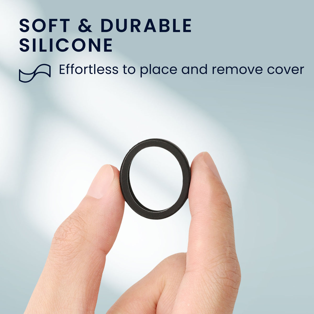 kwmobile 3x Smart Ring Protector kompatibel mit Oura Ring 5 - 6 7 8 9 Hülle - Weiches Silikon Case - Schutzhülle in Schwarz Altrosa Beige Schwarz