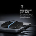 kwmobile Silikon Hülle für Anker Powerbank 20000mAh 87W Max Case - Powerbank Hülle für unterwegs - Tasche für Power Bank - Schwarz Schwarz