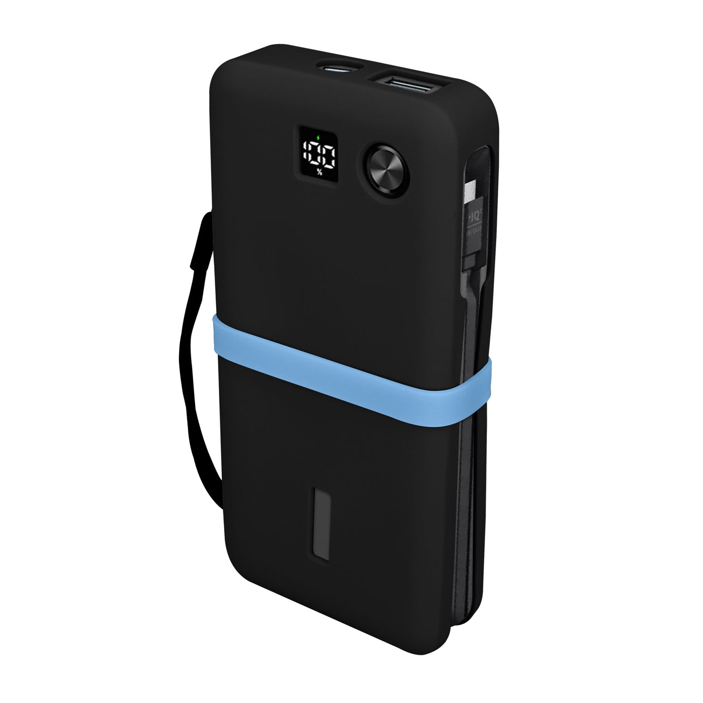 kwmobile Silikon Hülle für Anker Powerbank 20000mAh 87W Max Case - Powerbank Hülle für unterwegs - Tasche für Power Bank - Schwarz Schwarz
