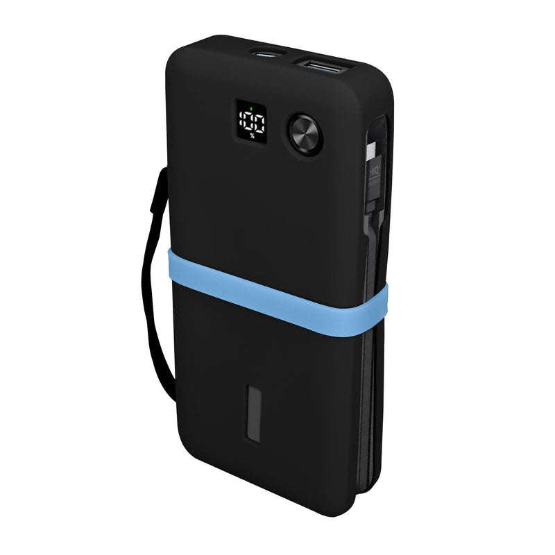 kwmobile Silikon Hülle für Anker Powerbank 20000mAh 87W Max Case - Powerbank Hülle für unterwegs - Tasche für Power Bank - Schwarz Schwarz