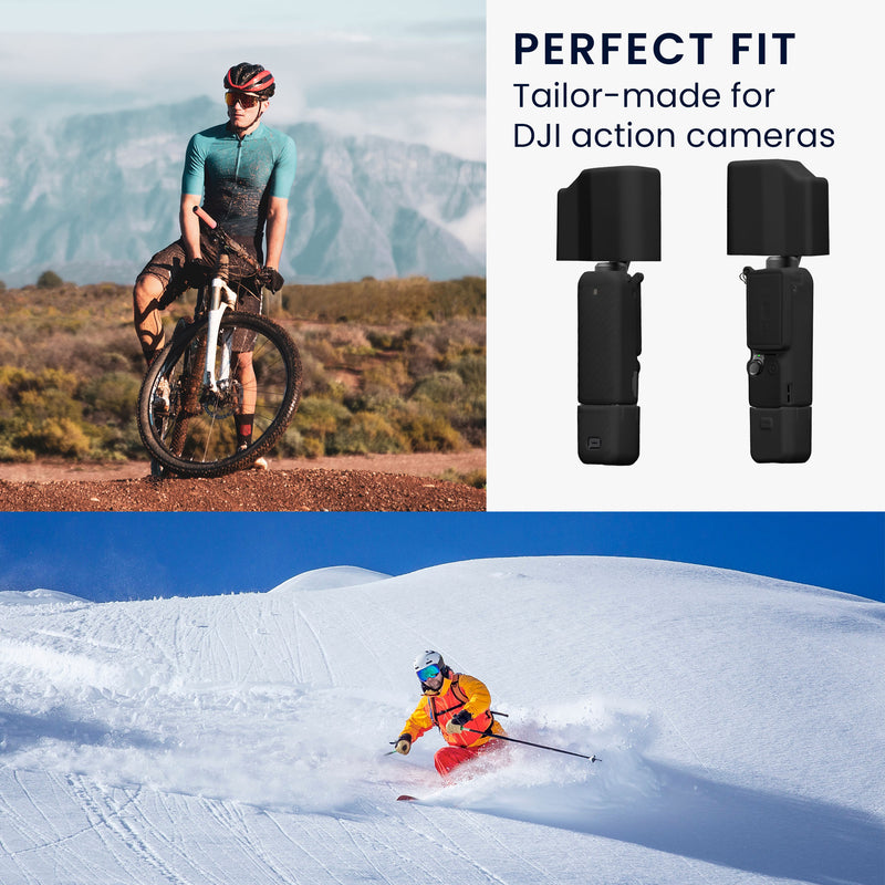 kwmobile Silikonhülle für DJI Osmo Pocket 4P Hülle - rutschfestes Cover aus Silikon für Action Cam - Schwarz Schwarz